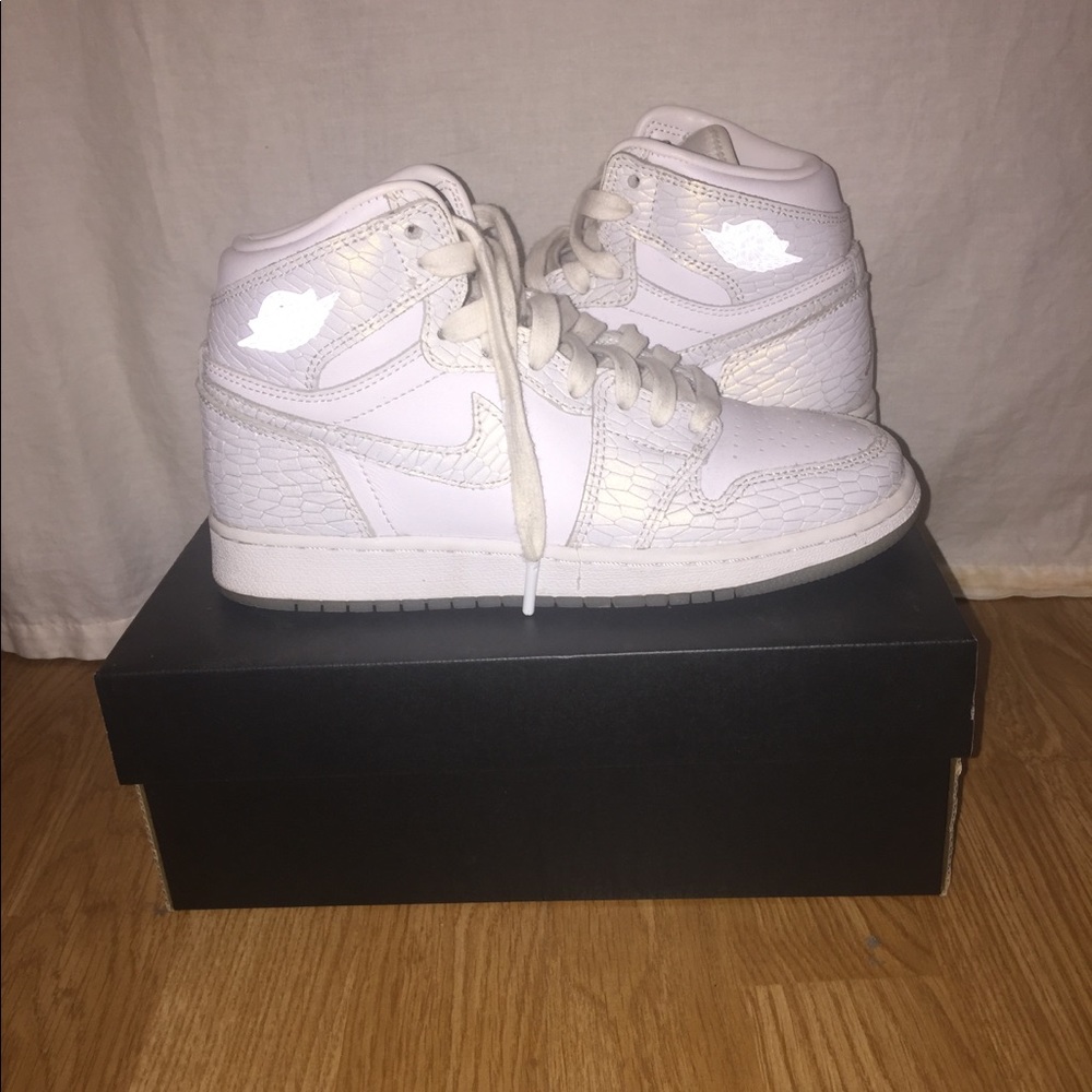 Air Jordan 1 High 4.5y “Pure-white/Platinum”